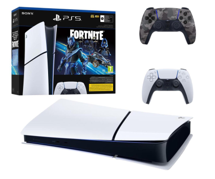 Konsola PS5 Sony PlayStation 5 Slim Digital (Fortnite ) + pad Grey Cammo